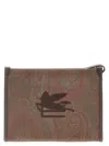 Etro Medium Paisley Clutch Bag In Brown