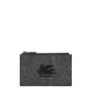 Etro Paisley Coin-pocket Wallet In Black