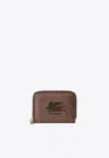 Etro Paisley Coin Purse In Brown