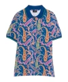Etro Paisley Collared Polo Top In Blue