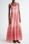 Etro Womens Pink Paisley-pattern Sleeveless Cotton-silk Woven Midi Dress In Stampa F.do Rosa