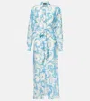 Etro Summer Paisley Cotton Voile Belted Shirtdress In Multicoloured