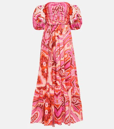 Etro Paisley Cotton-blend Midi Dress In 1