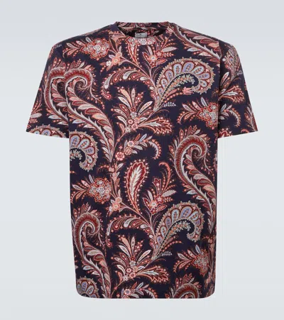 Etro Paisley Cotton Jersey T-shirt In Multi
