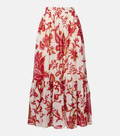 Etro Paisley Cotton Maxi Skirt In Multi