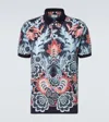 Etro Paisley Cotton Piqué Polo Shirt In Multi