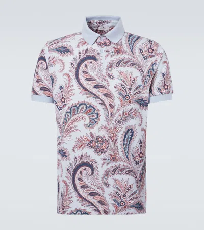 Etro Short Sleeve Polo Shirt In Purple