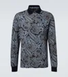 Etro Paisley Cotton Polo Sweater In Blue
