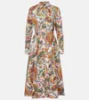 Etro Belted Paisley-print Cotton-voile Midi Shirt Dress In Multi