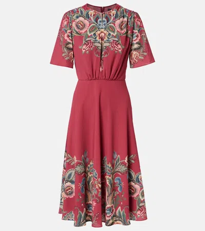 Etro Paisley Crêpe Jersey Maxi Dress In Red