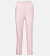 Etro Paisley Jacquard Ankle Straight Leg Pants In Pink