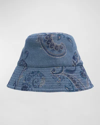Etro Paisley Denim Bucket Hat