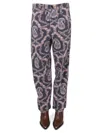 Etro Paisley Denim Pants In Multicolour