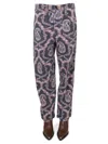 Etro Paisley Denim Pants In Multicolour