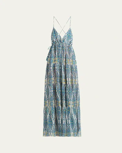 Etro Paisley Drawstring Beach Dress In Print On White Base
