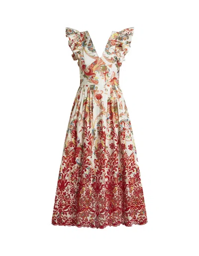Etro Paisley Dress With Embroidery In White