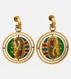 Etro Paisley Button Drop Earrings In Gold
