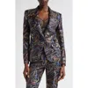 Etro Single-breasted Paisley Blazer In Gray