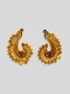 Etro Paisley Earrings With Droplets In Gold