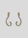 Etro Paisley Pearl Earrings In Silver