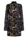 Etro Paisley-embroidered Mini Dress In Multi