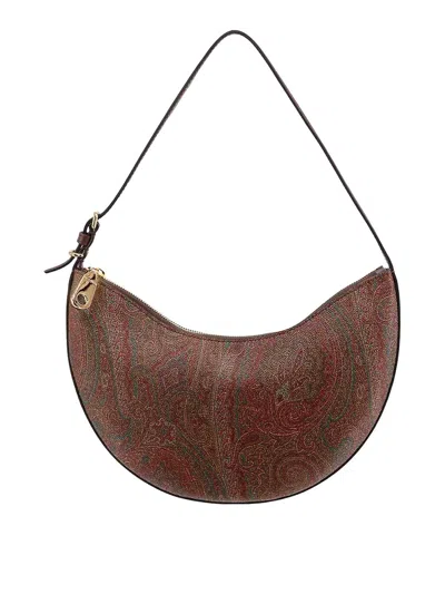 Etro Essential Hobo Small Shoulder Bag In Marrón