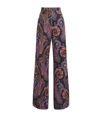 Etro Paisley Flared Jeans In Pink