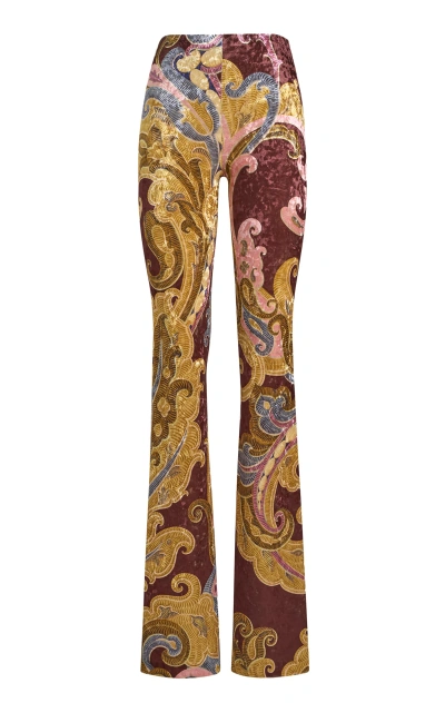 Etro Paisley Flared-leg Pants In Multi