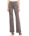 Etro Paisley Flared Pants In Multi
