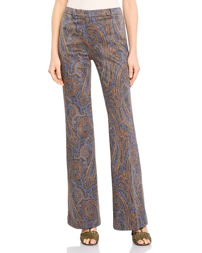 Etro Paisley Flared Pants In Multi