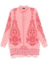 Etro Printed Button-up Silk Shirt In Pink