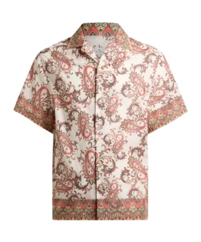 Etro Paisley Floral Shirt In Brown