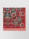 Etro Paisley Floral Wool Scarf With Fringed Edges In Multi
