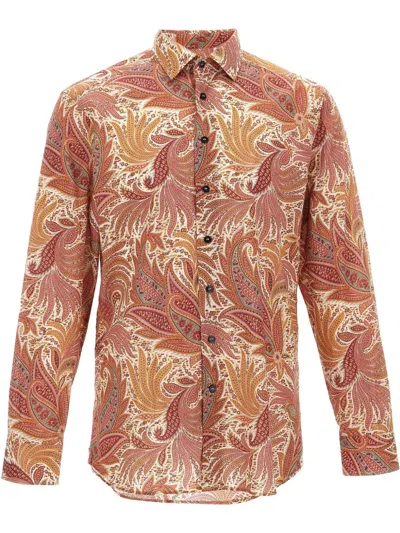 Etro Paisley Patterned Button-down Collar Shirt In Multi