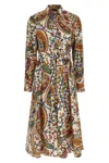Etro Belted Paisley-print Cotton-voile Midi Shirt Dress In Multi