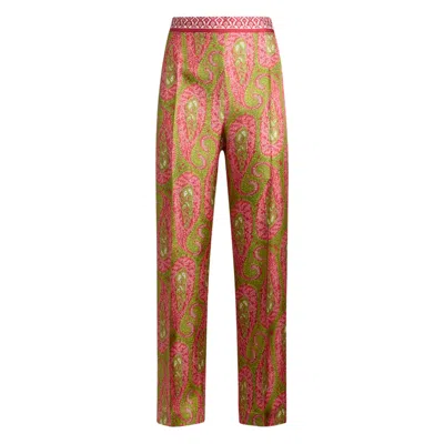ETRO PAISLEY FOLIAGE-MOTIF TROUSERS