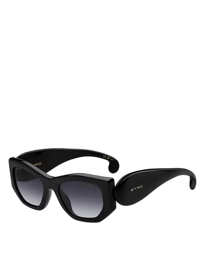 Etro Paisley Geometric Sunglasses, 53mm In Black