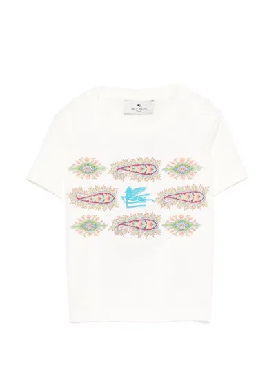 Etro Babies' Paisley Graphic T-shirt In White