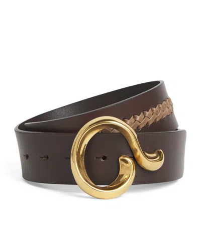 Etro Paisley Hardware Waist Belt In Brown