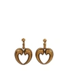 Etro Drop Earrings With Paisley Heart In Golden