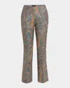 Etro Paisley High-rise Flare Trousers In Multicolour On Pale