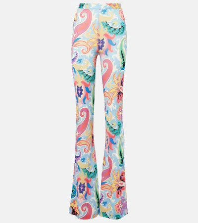 Etro Paisley-printed Flared Pants In Multicolor