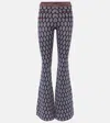 Etro Jacquard-knit Flared Pants In Multicoloured