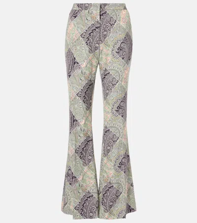 Etro Paisley High-rise Flared Pants In Multicoloured