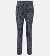 Etro Paisley High-rise Slim Pants In 1