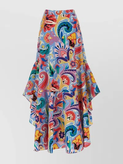 Etro Paisley High Waist A-line Skirt In Multicolor