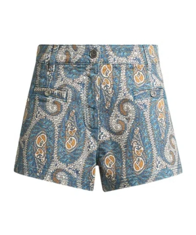ETRO ETRO PAISLEY HIGH-RISE SHORTS