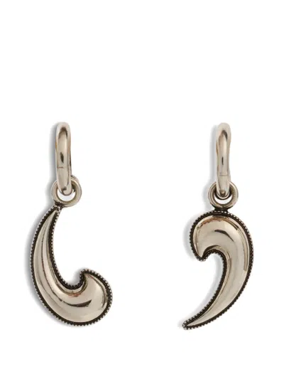 Etro Paisley Hoop Earrings In Gold