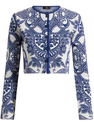ETRO PAISLEY-INTARSIA CARDIGAN