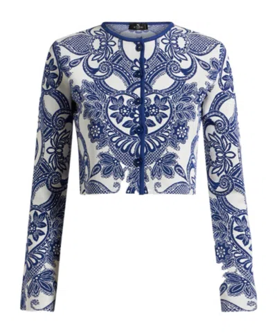 ETRO PAISLEY-INTARSIA CARDIGAN